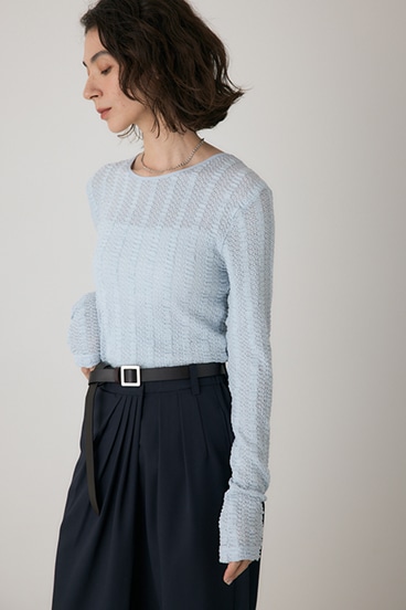 【crie conforto】シャーリングデザイントップス 詳細画像