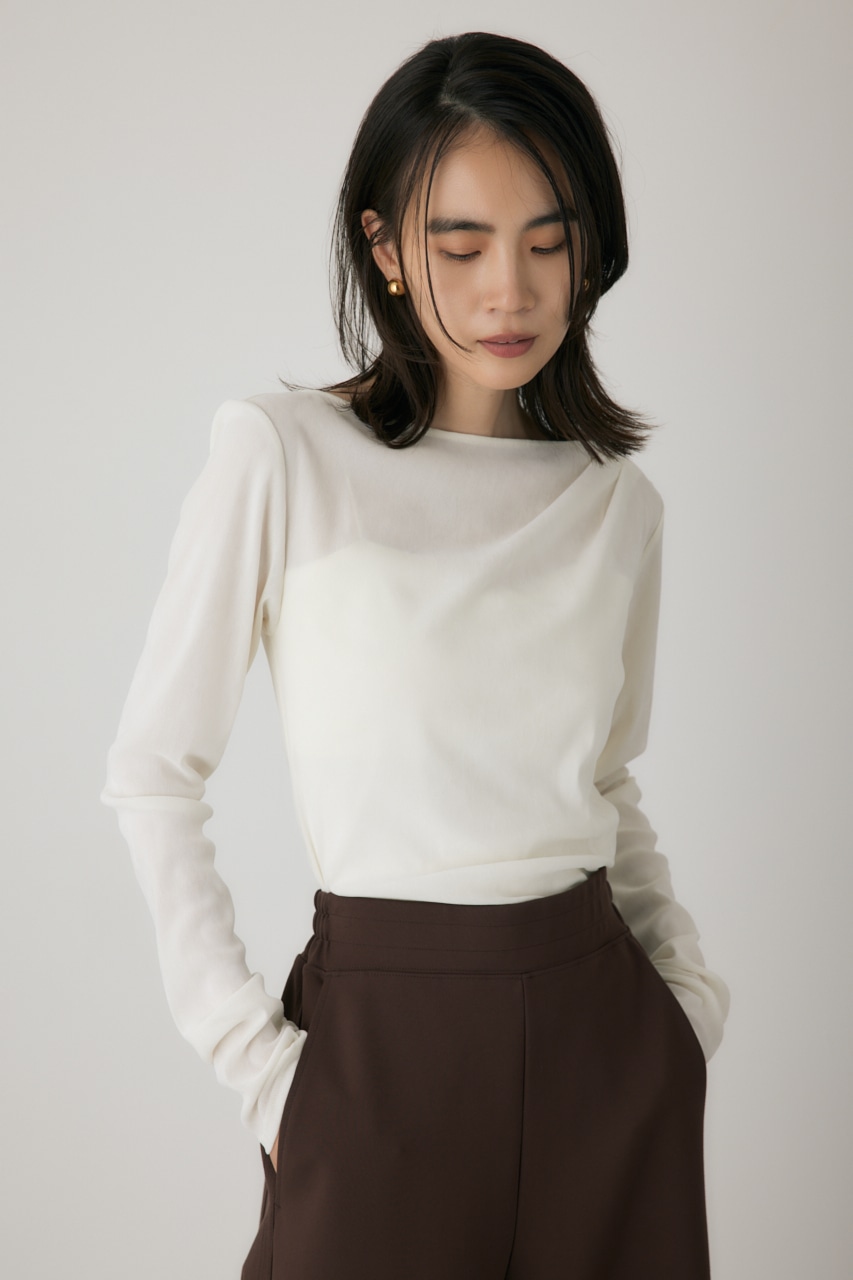 【crie conforto】シアーベロアライクトップス