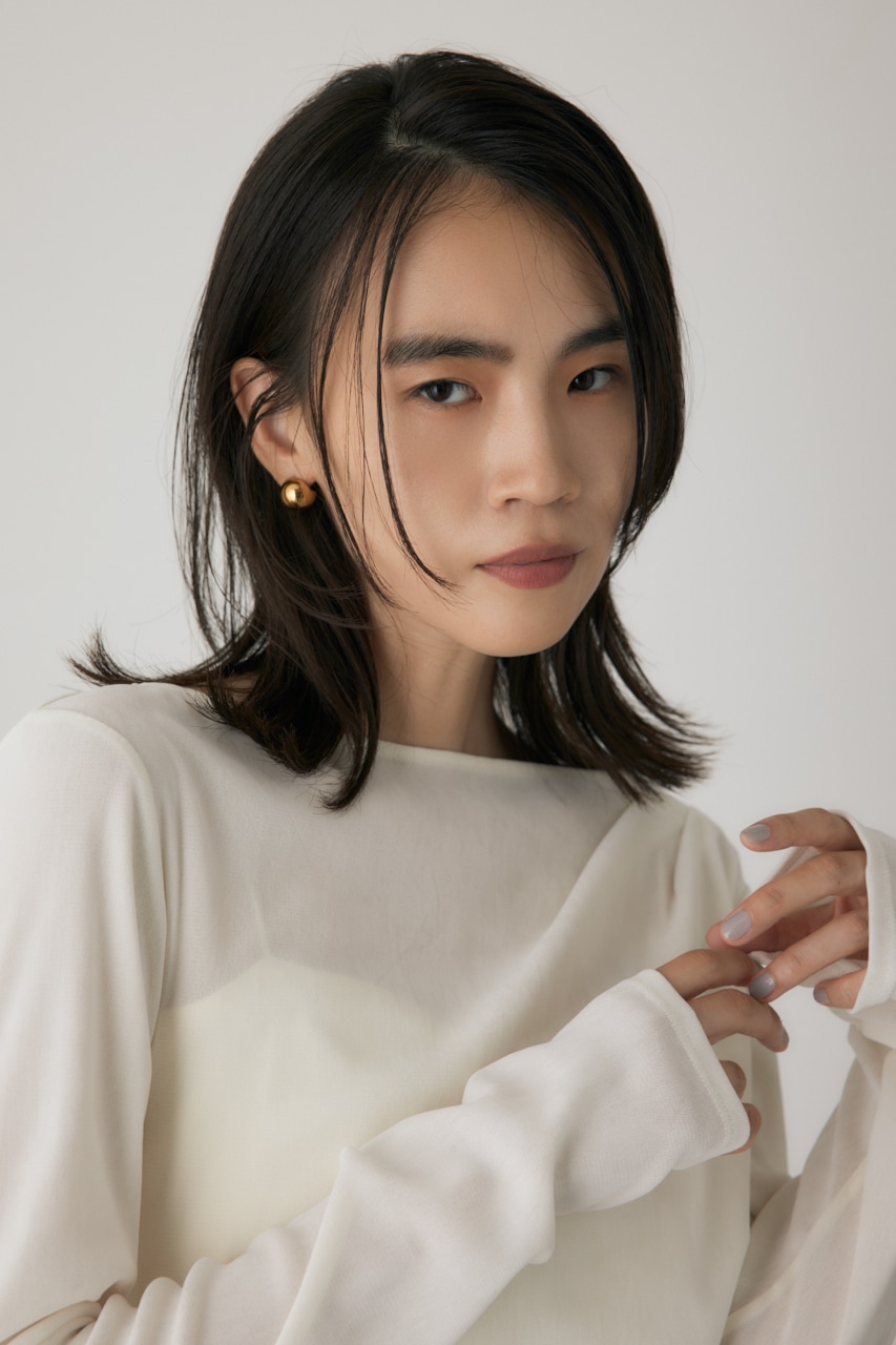 【crie conforto】シアーベロアライクトップス 詳細画像