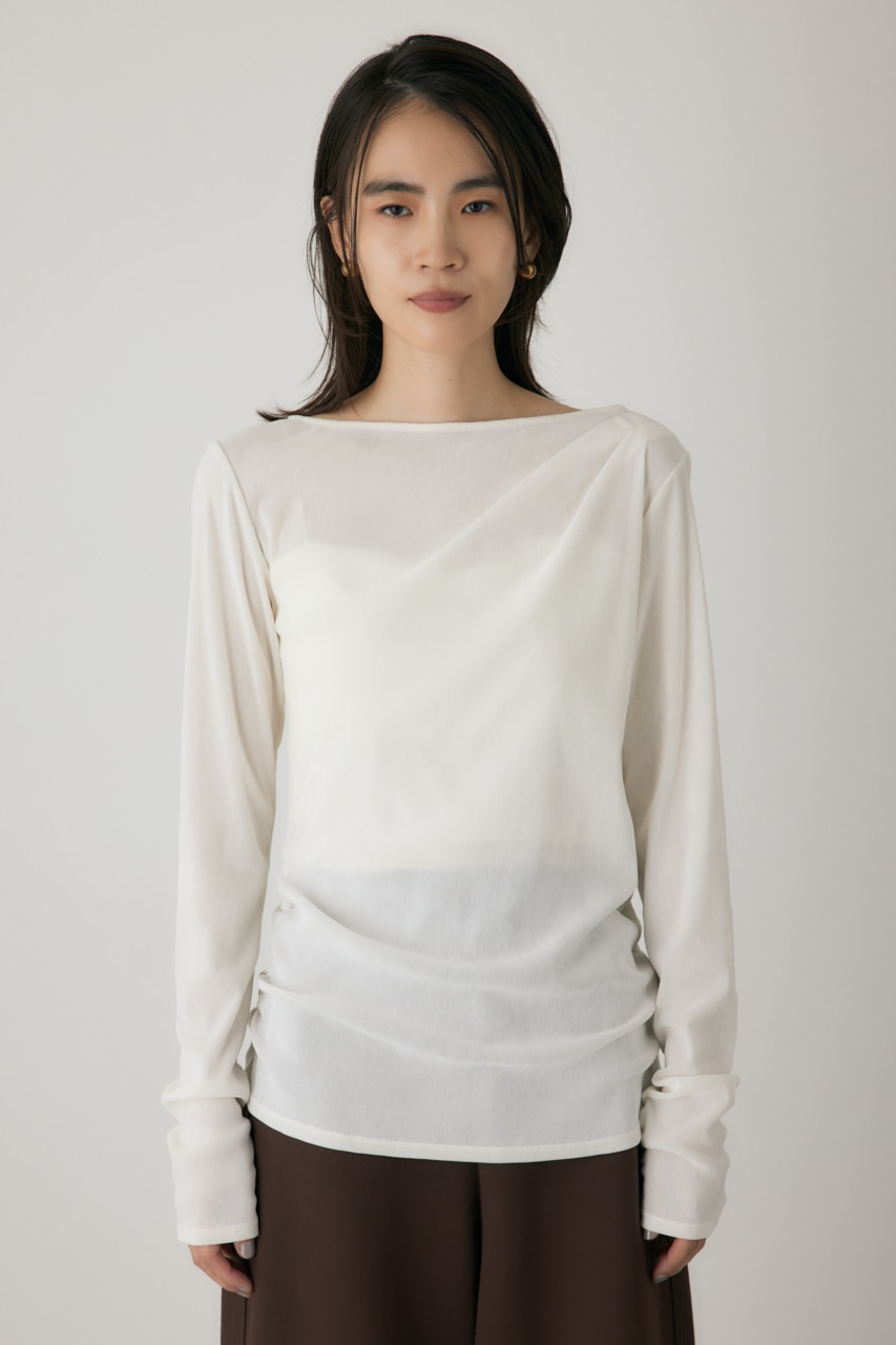 【crie conforto】シアーベロアライクトップス 詳細画像