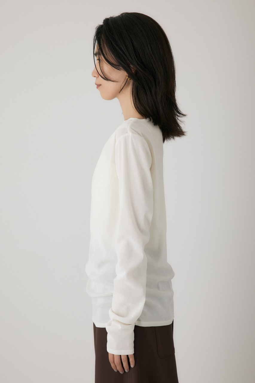 【crie conforto】シアーベロアライクトップス 詳細画像