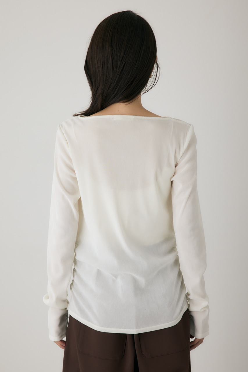 【crie conforto】シアーベロアライクトップス 詳細画像