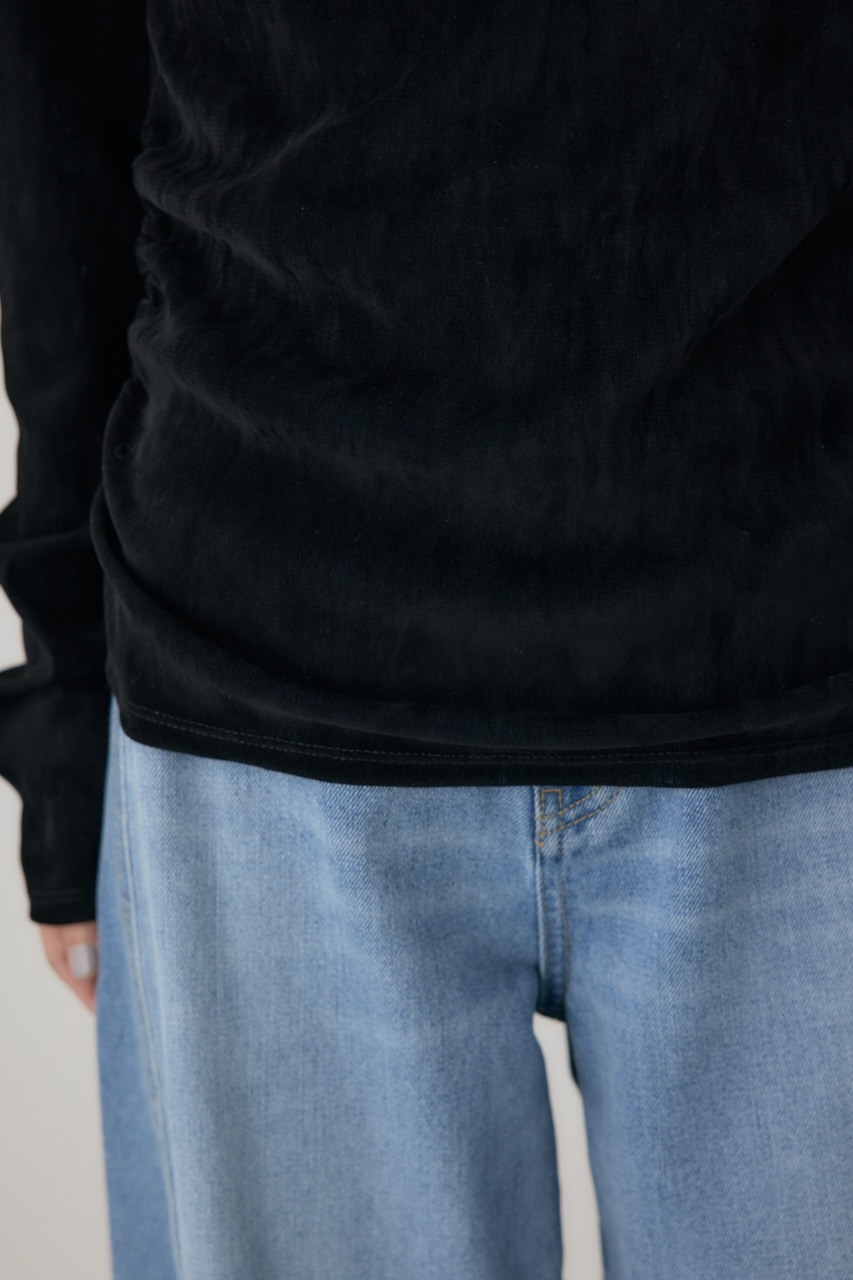 【crie conforto】シアーベロアライクトップス 詳細画像