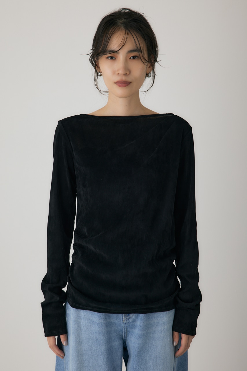 【crie conforto】シアーベロアライクトップス 詳細画像