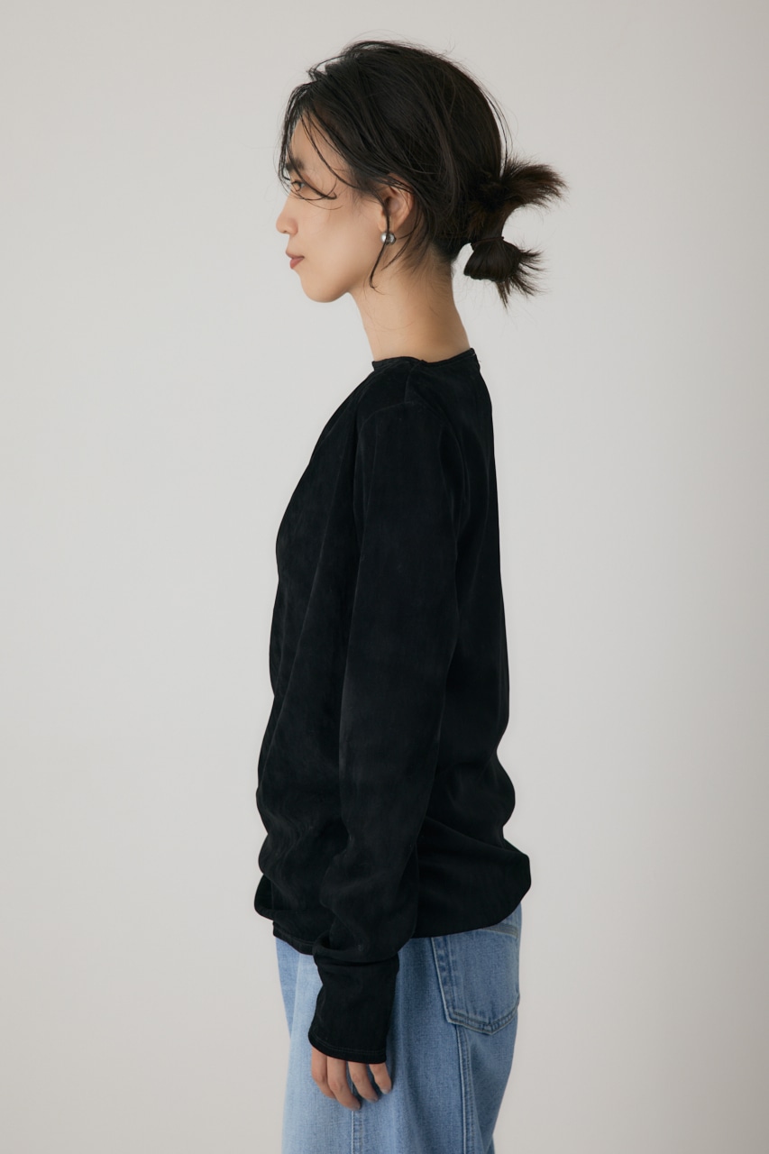 【crie conforto】シアーベロアライクトップス 詳細画像