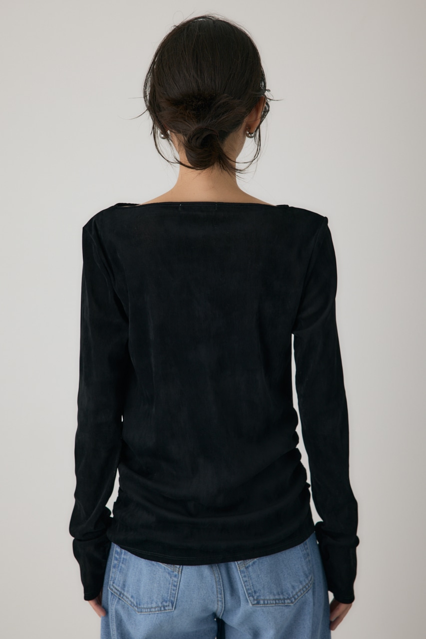 【crie conforto】シアーベロアライクトップス 詳細画像