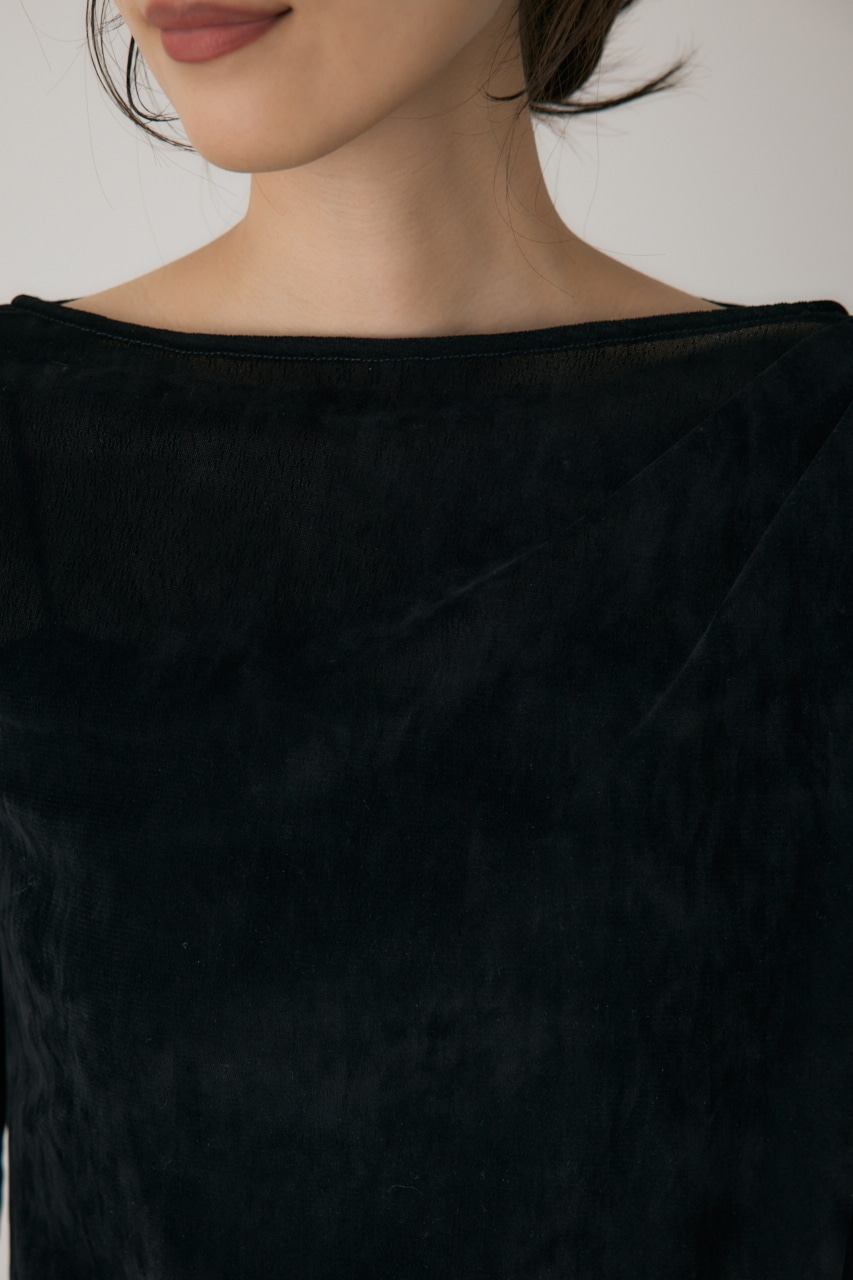 【crie conforto】シアーベロアライクトップス 詳細画像