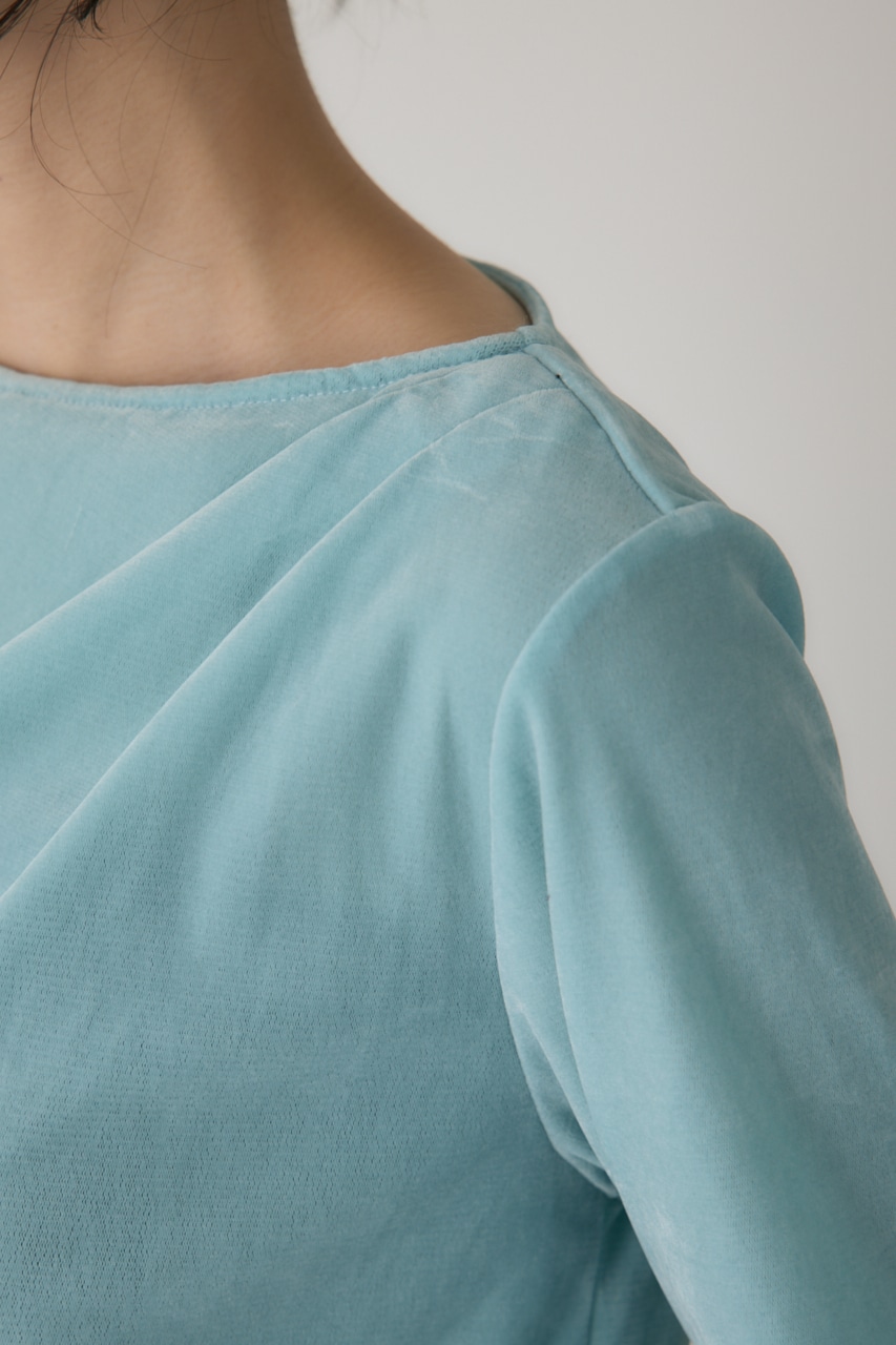 【crie conforto】シアーベロアライクトップス 詳細画像