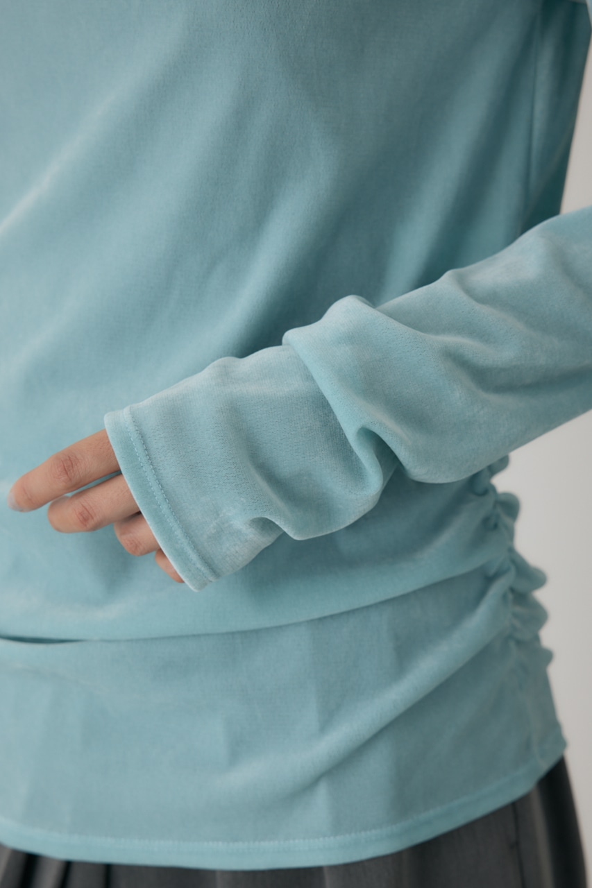 【crie conforto】シアーベロアライクトップス 詳細画像