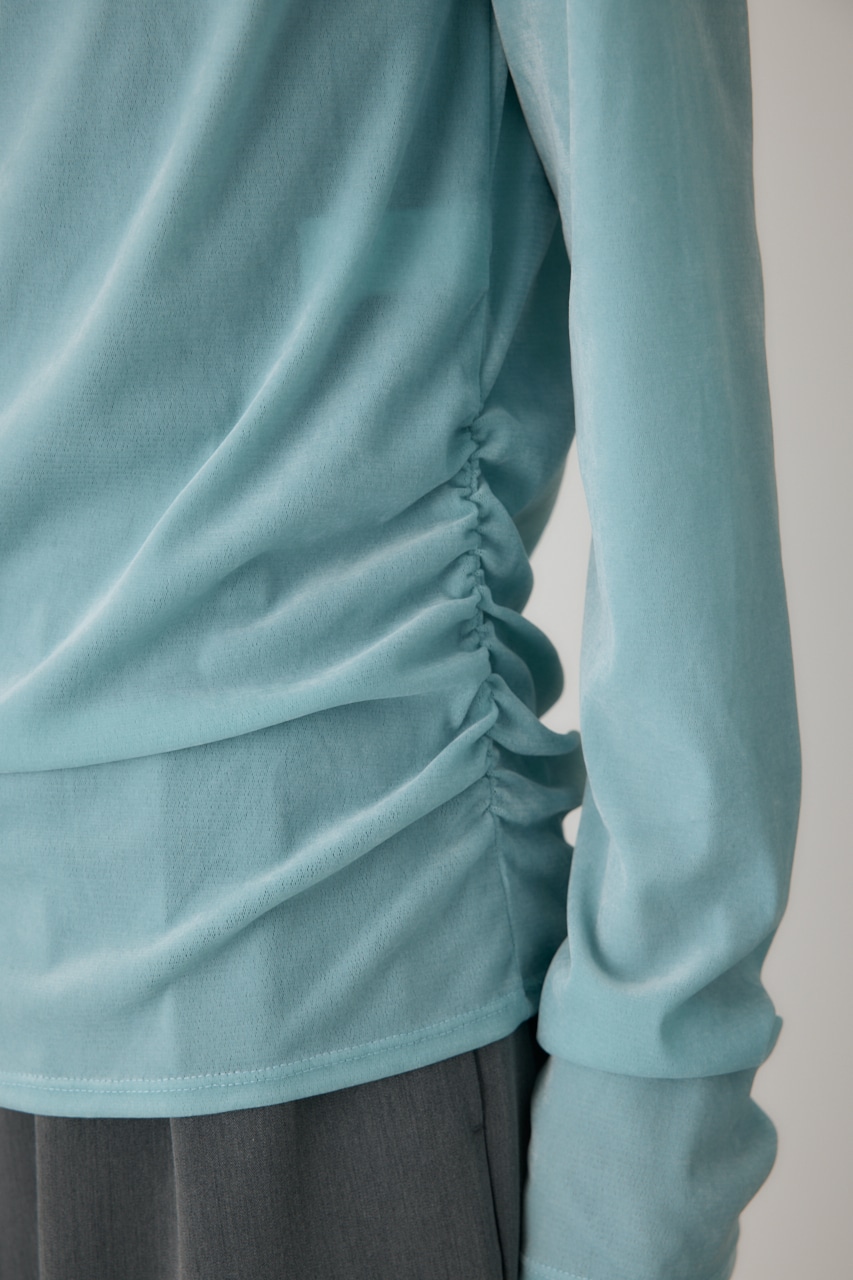 【crie conforto】シアーベロアライクトップス 詳細画像