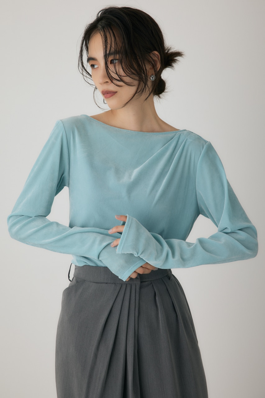 【crie conforto】シアーベロアライクトップス