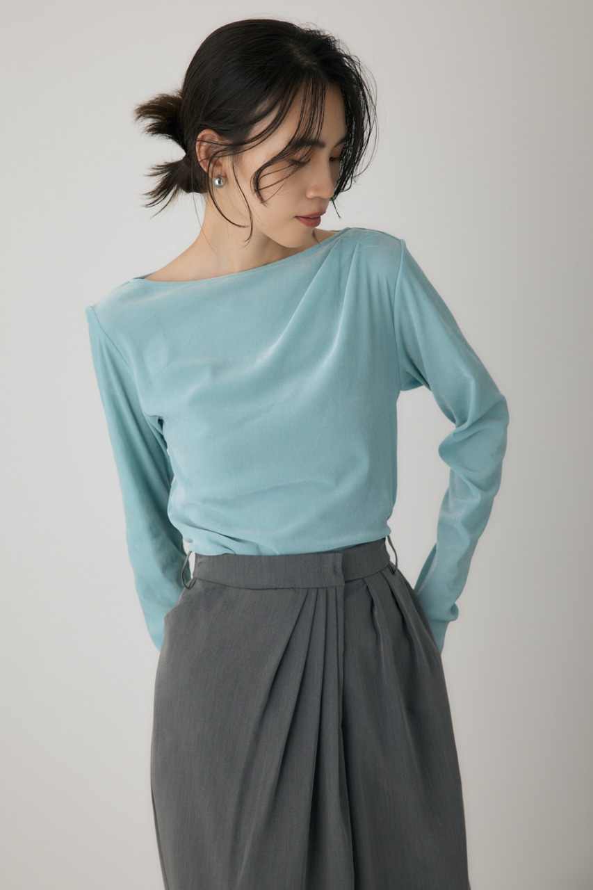 【crie conforto】シアーベロアライクトップス 詳細画像