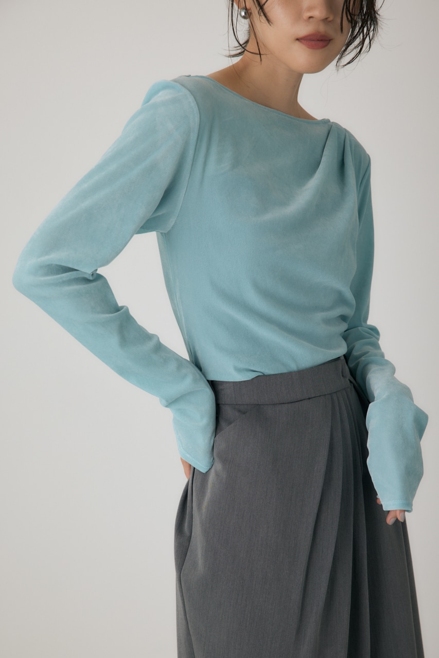 【crie conforto】シアーベロアライクトップス 詳細画像