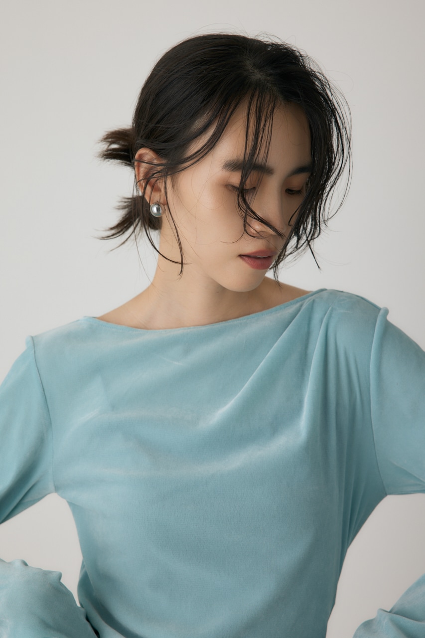 【crie conforto】シアーベロアライクトップス 詳細画像