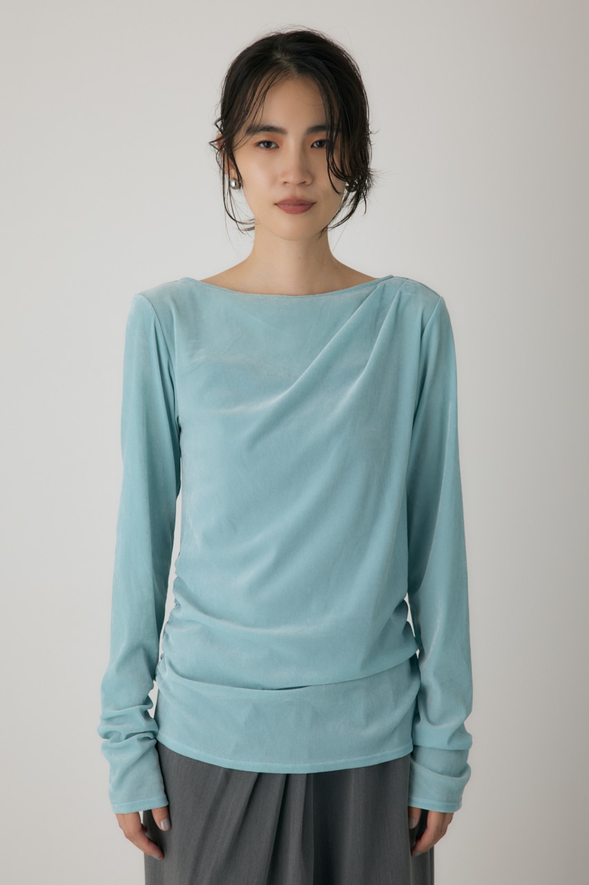 【crie conforto】シアーベロアライクトップス 詳細画像