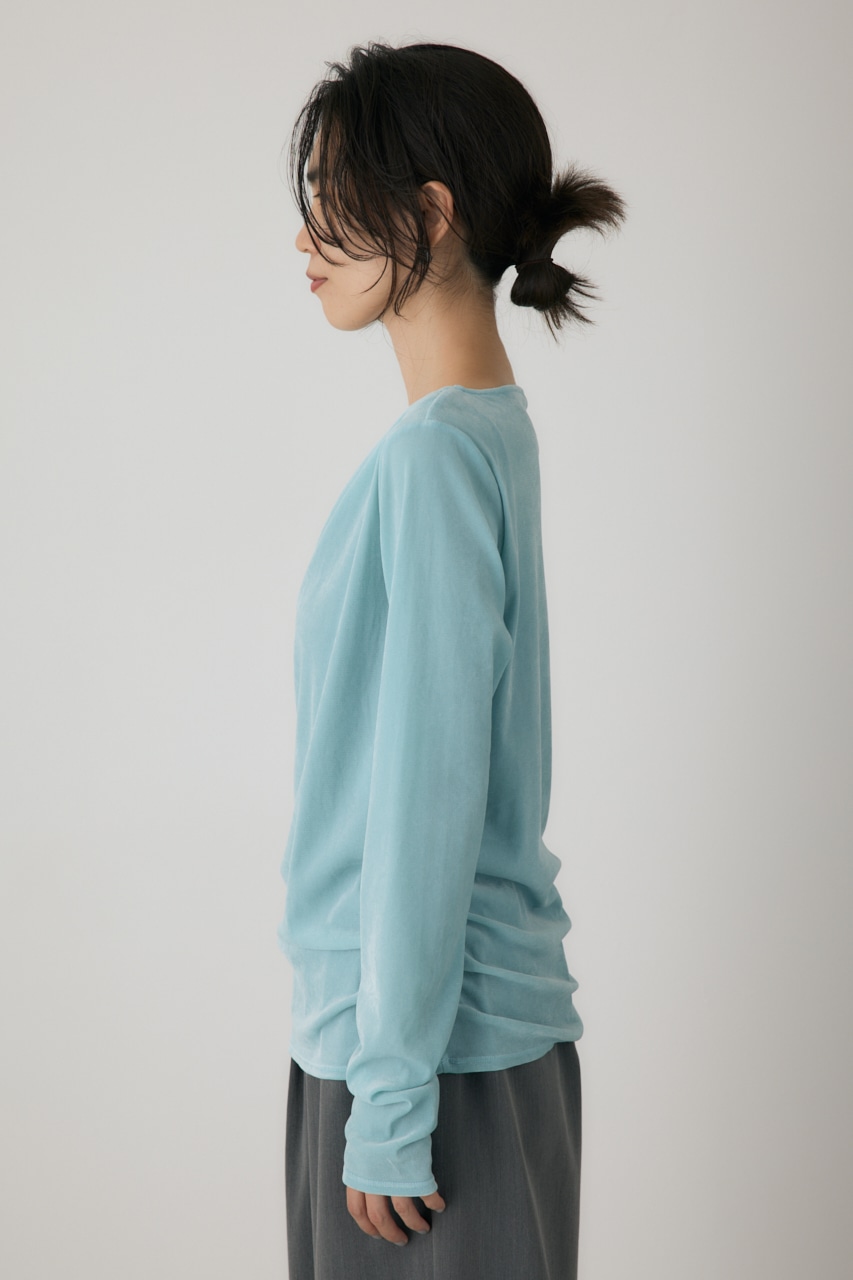 【crie conforto】シアーベロアライクトップス 詳細画像