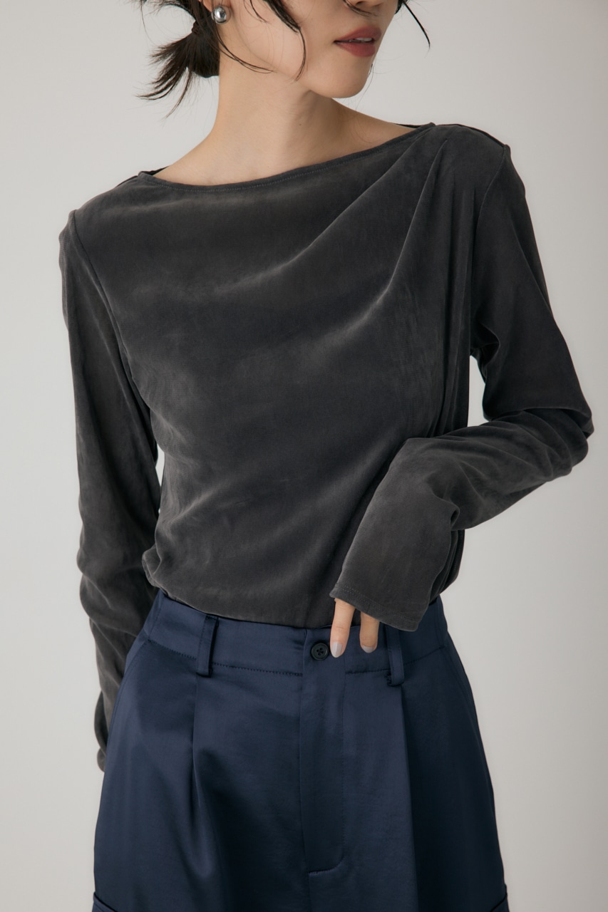 【crie conforto】シアーベロアライクトップス