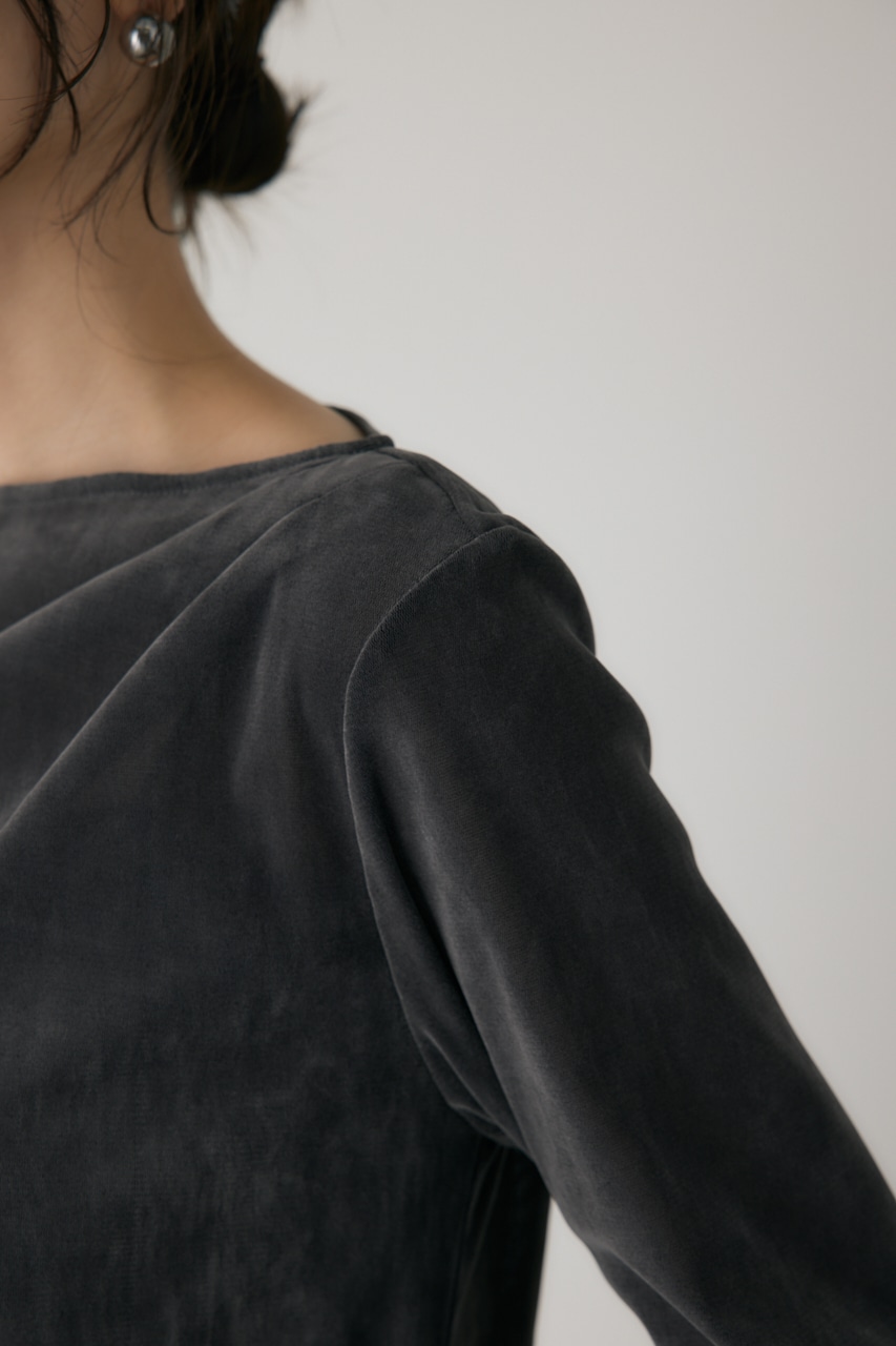 【crie conforto】シアーベロアライクトップス 詳細画像