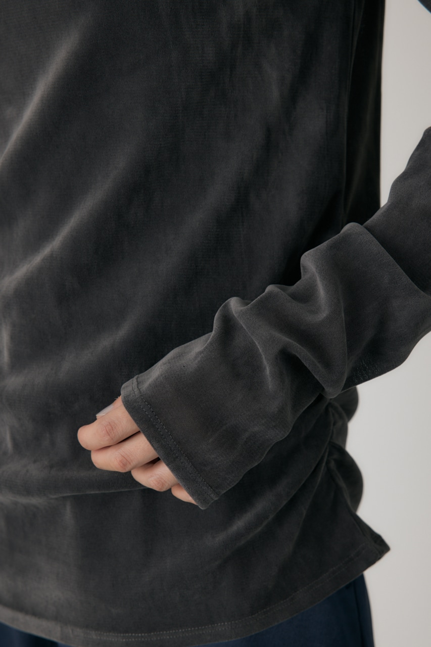 【crie conforto】シアーベロアライクトップス 詳細画像