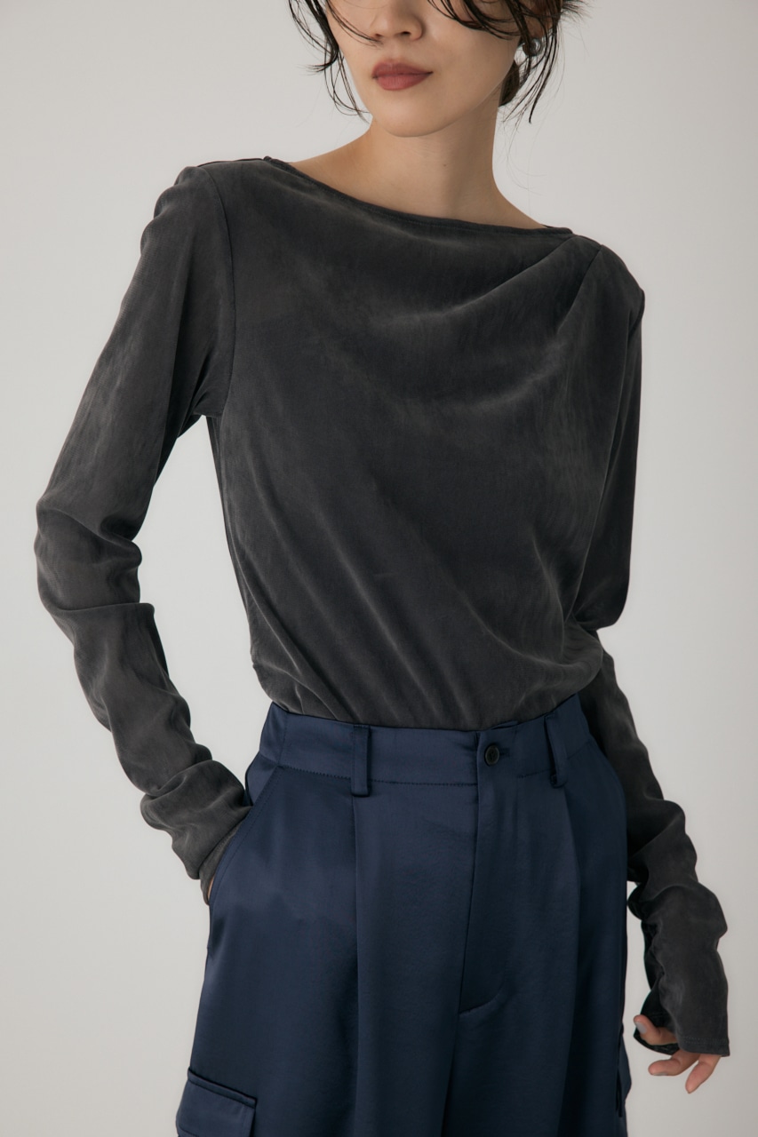 【crie conforto】シアーベロアライクトップス