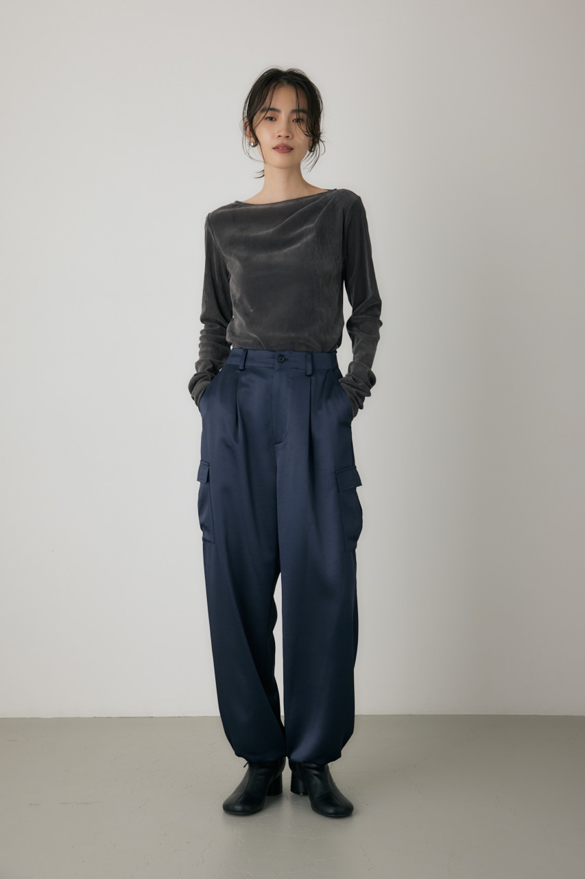 【crie conforto】シアーベロアライクトップス 詳細画像