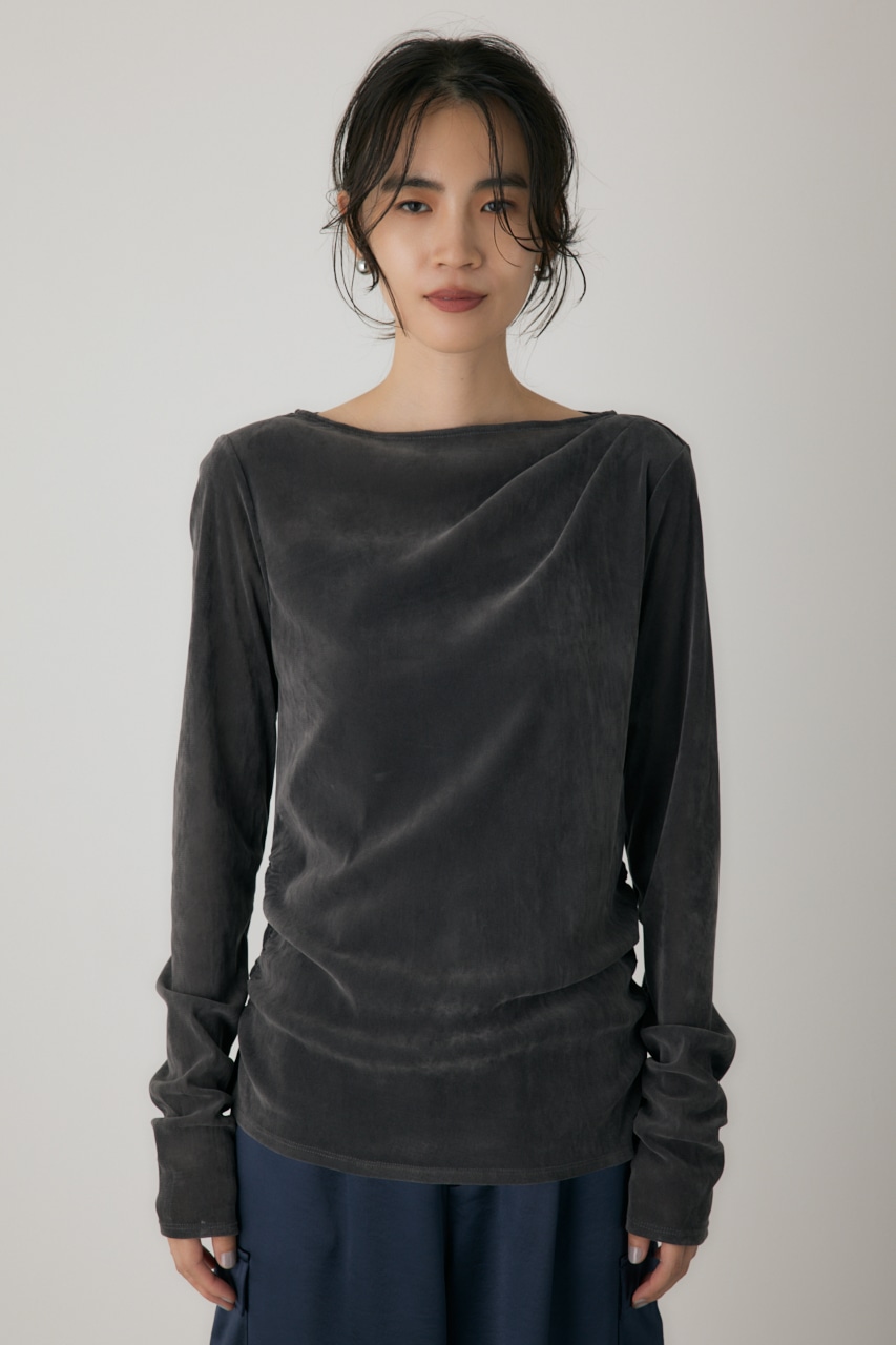 【crie conforto】シアーベロアライクトップス 詳細画像