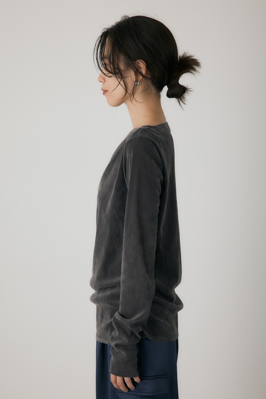 【crie conforto】シアーベロアライクトップス 詳細画像