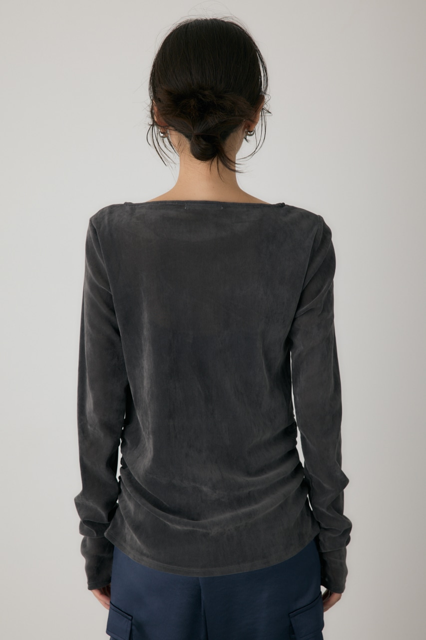 【crie conforto】シアーベロアライクトップス 詳細画像