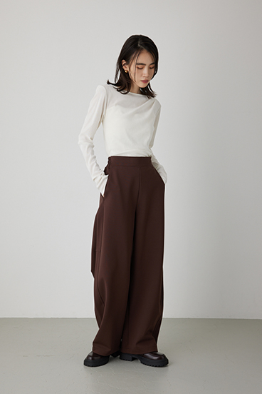 【crie conforto】オーバルスウェットパンツ 詳細画像