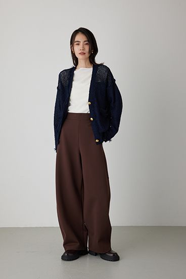 【crie conforto】オーバルスウェットパンツ 詳細画像