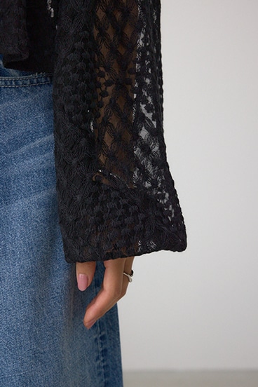 前後2WAY シアージャガードフリルブラウス 詳細画像