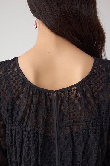 前後2WAY シアージャガードフリルブラウス 詳細画像