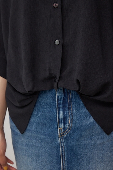 楊柳タックヘムコクーンシャツ 詳細画像