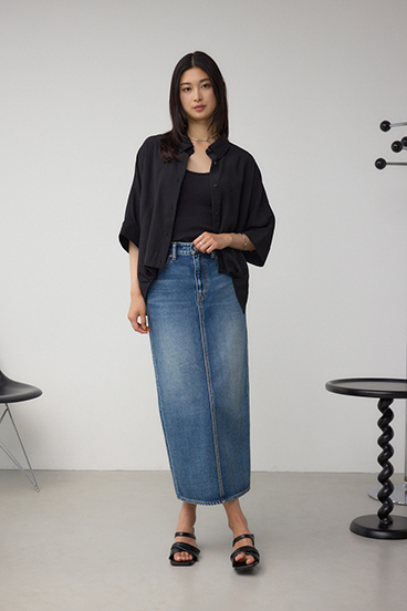 楊柳タックヘムコクーンシャツ 詳細画像