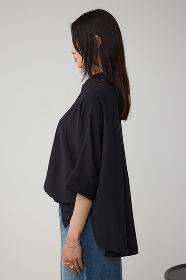 楊柳タックヘムコクーンシャツ 詳細画像