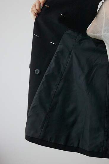 Aラインミディ丈ジレ 詳細画像