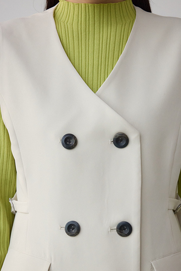 Aラインミディ丈ジレ 詳細画像