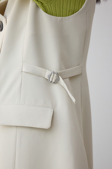 Aラインミディ丈ジレ 詳細画像