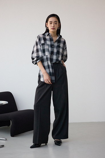 オンブレチェックライトシャツ 詳細画像