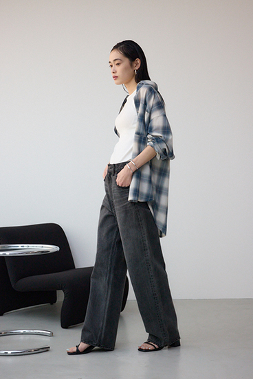 オンブレチェックライトシャツ 詳細画像