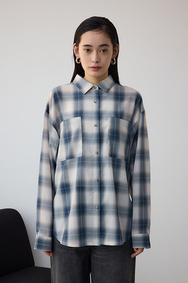 オンブレチェックライトシャツ 詳細画像