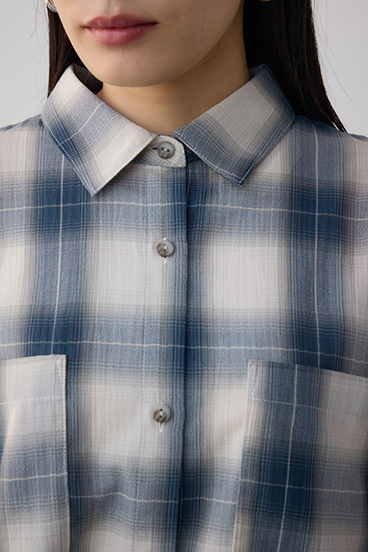 オンブレチェックライトシャツ 詳細画像
