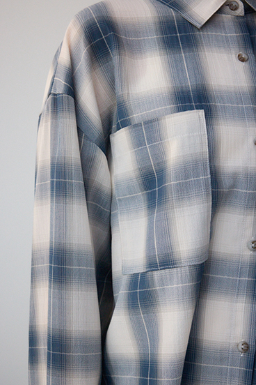 オンブレチェックライトシャツ 詳細画像