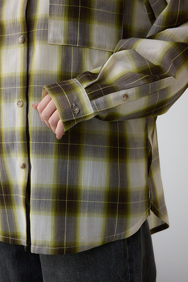 オンブレチェックライトシャツ 詳細画像