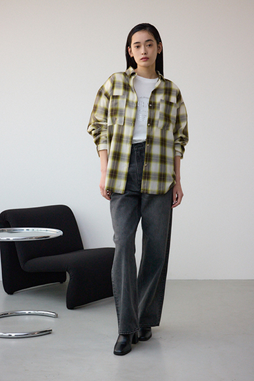 オンブレチェックライトシャツ 詳細画像