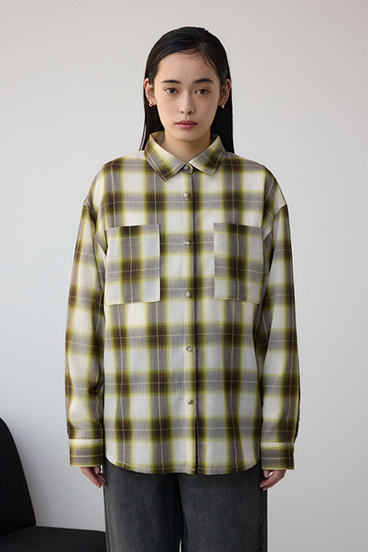 オンブレチェックライトシャツ 詳細画像