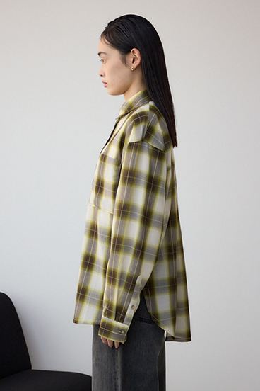 オンブレチェックライトシャツ 詳細画像