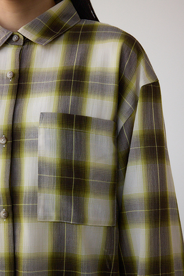オンブレチェックライトシャツ 詳細画像
