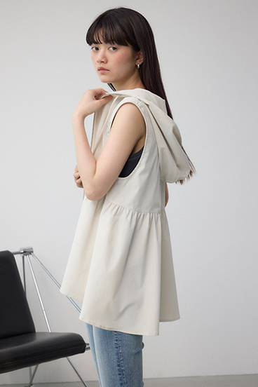 C/T撥水フード付ジップベスト 詳細画像