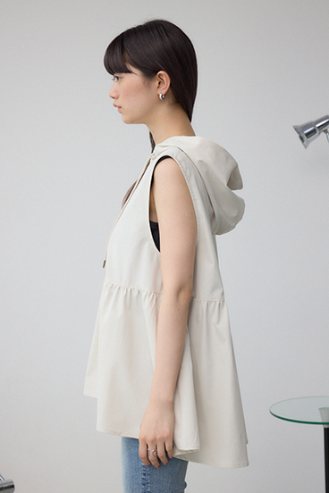 C/T撥水フード付ジップベスト 詳細画像